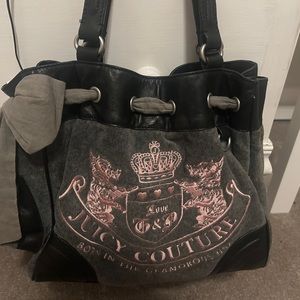 Grey and pink juicy couture bag